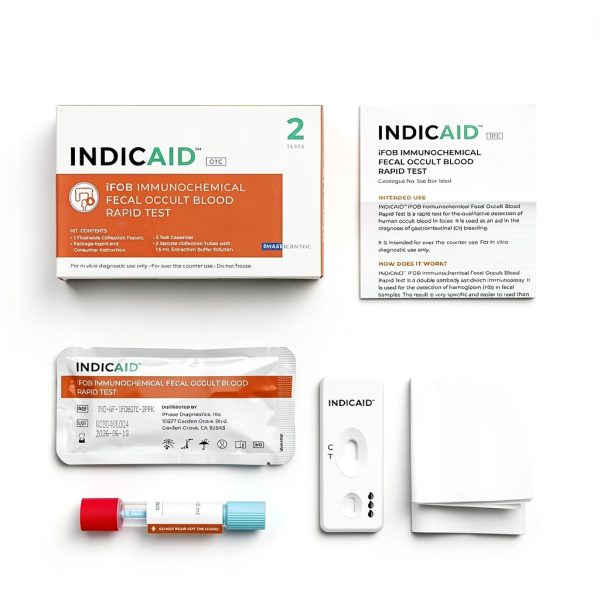 INDICAID Immunochemical Fecal Occult Blood Test iFOB 2-Test Kit-4