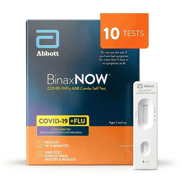 BinaxNOW™ COVID-19/Flu A&B Combo Self Test, Reliable COVID/Flu Home Test With 15 Minute Results, 10 Tests-1