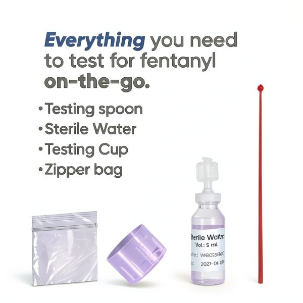 Fentanyl Test Strips SAFE LIFE 5 Pack with Cups 10ng/mL Sensitivity-2