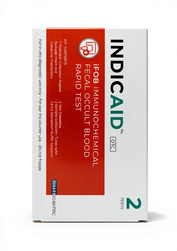 INDICAID Immunochemical Fecal Occult Blood Test iFOB 2-Test Kit-12