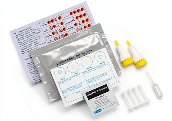 Eldoncard Blood Typing Kit, 2 Test Pack, Know Your Blood Type, Accurate Instant Home Testing, Determine A, O, B, Rhs-D Negative & Positive Groups-1