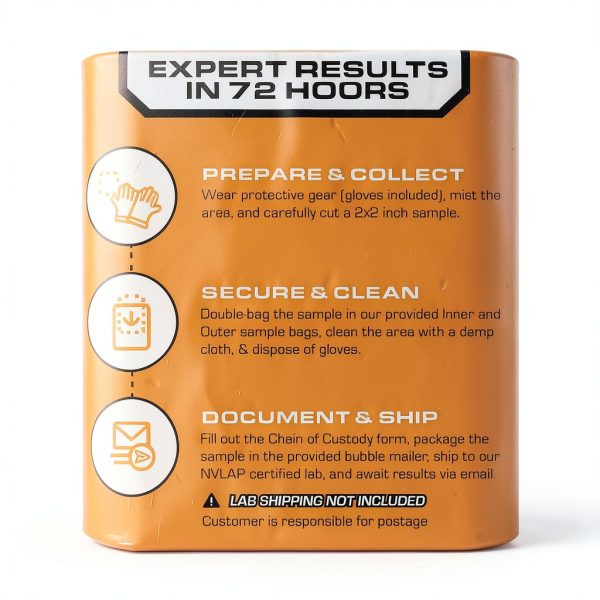 etc Asbestos Home Testing Kit DIY Sample Collection with NVLAP Accredited Lab Fee Included, Asbestos Test Kit, Protect Your Home & Family-2
